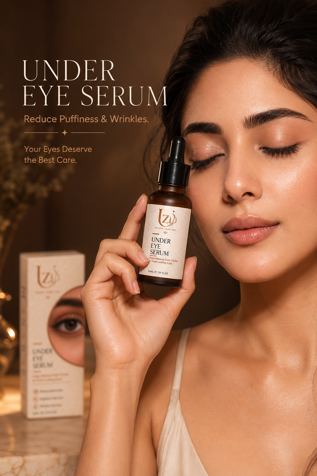 UZI Under Eye Serum Model