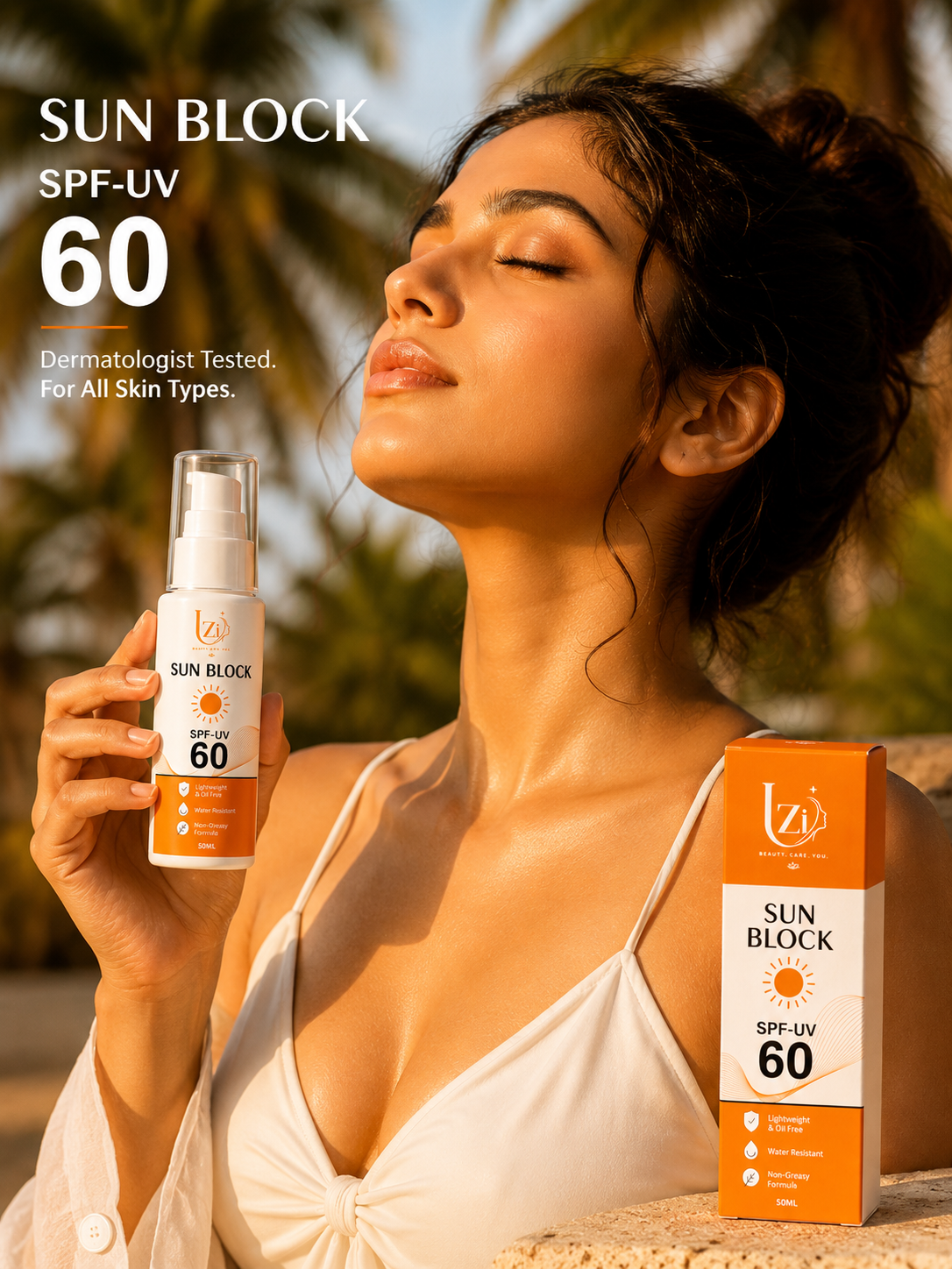 May 23, 2026, 08_20_26 AM UZI Sunscreen SPF 60 – Lightweight, Non-Greasy Sun Protection for All Skin Types